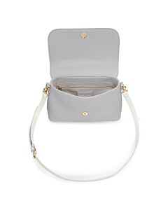 Katie Loxton Talia Messenger Bag White and Pale Grey